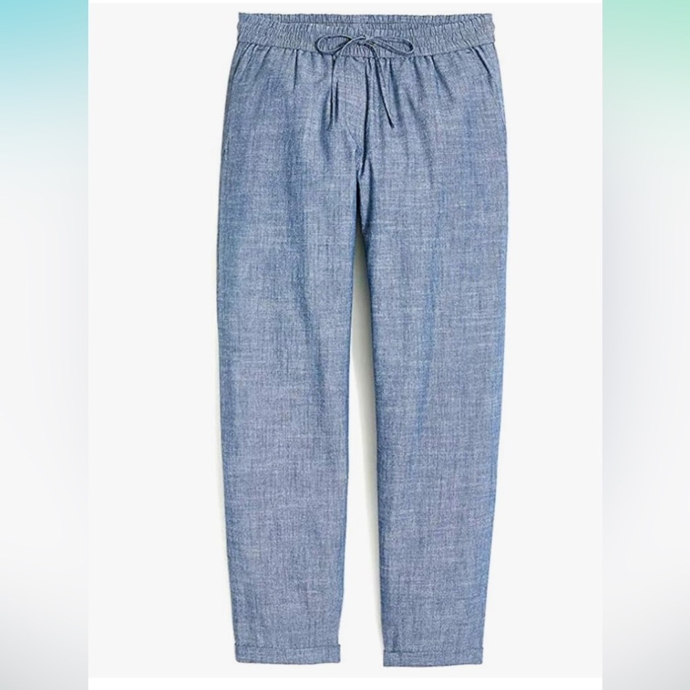 J. Crew Chambray Cotton Drawstring Pants